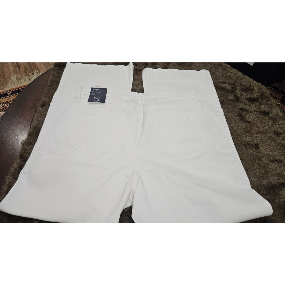 GAP Womens 70s Flare High Rise White Denim Jeans Size 18/34R NWT - Picture 5 of 7